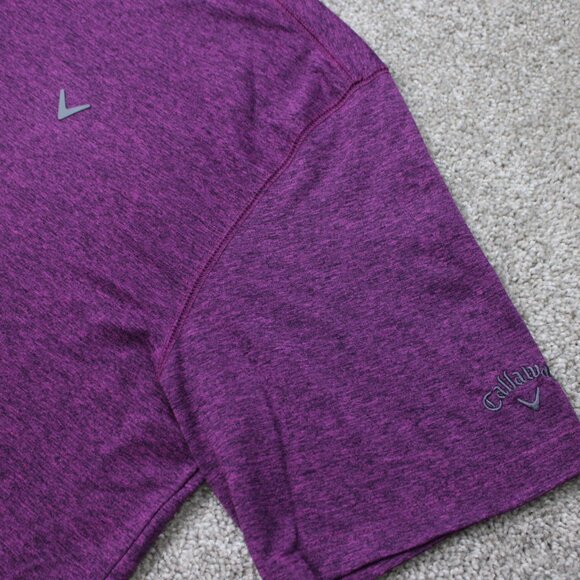 Callaway Opti-Dri Polo Shirt Mens XL Purple Golf Stretch Short Sleeve Pullover - Picture 9 of 13